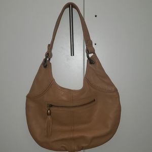 Leather hobo bag